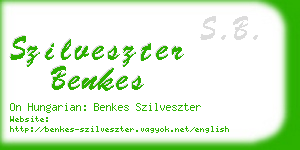 szilveszter benkes business card